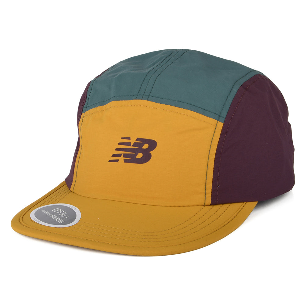 Gorra 5 paneles Everyday reciclado de New Balance - Mostaza-Abeto-Ciruela