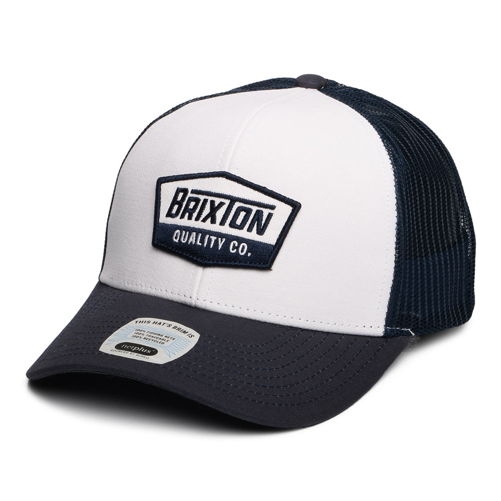 Gorra Trucker Regal NetPlus MP de Brixton - Blanco-Azul Marino Lavado