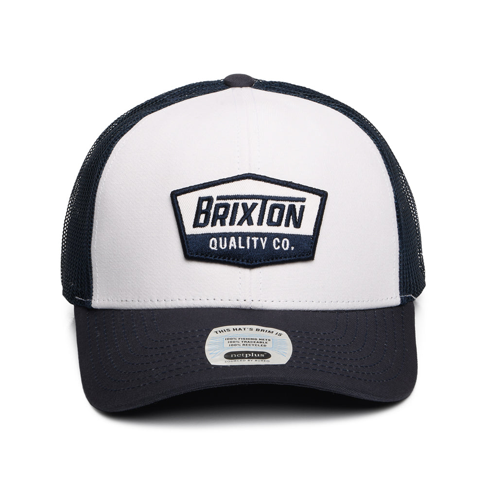 Gorra Trucker Regal NetPlus MP de Brixton - Blanco-Azul Marino Lavado