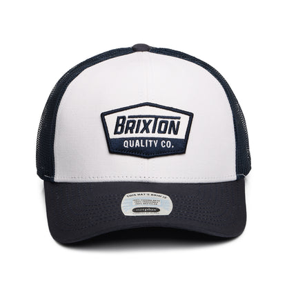 Gorra Trucker Regal NetPlus MP de Brixton - Blanco-Azul Marino Lavado