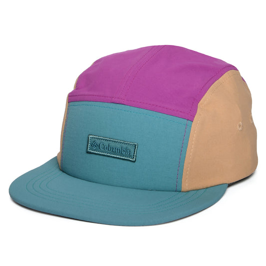 Gorra 5 paneles Creek Side repelente al agua de Columbia - Verde Azulado-Morado-Beige Arena