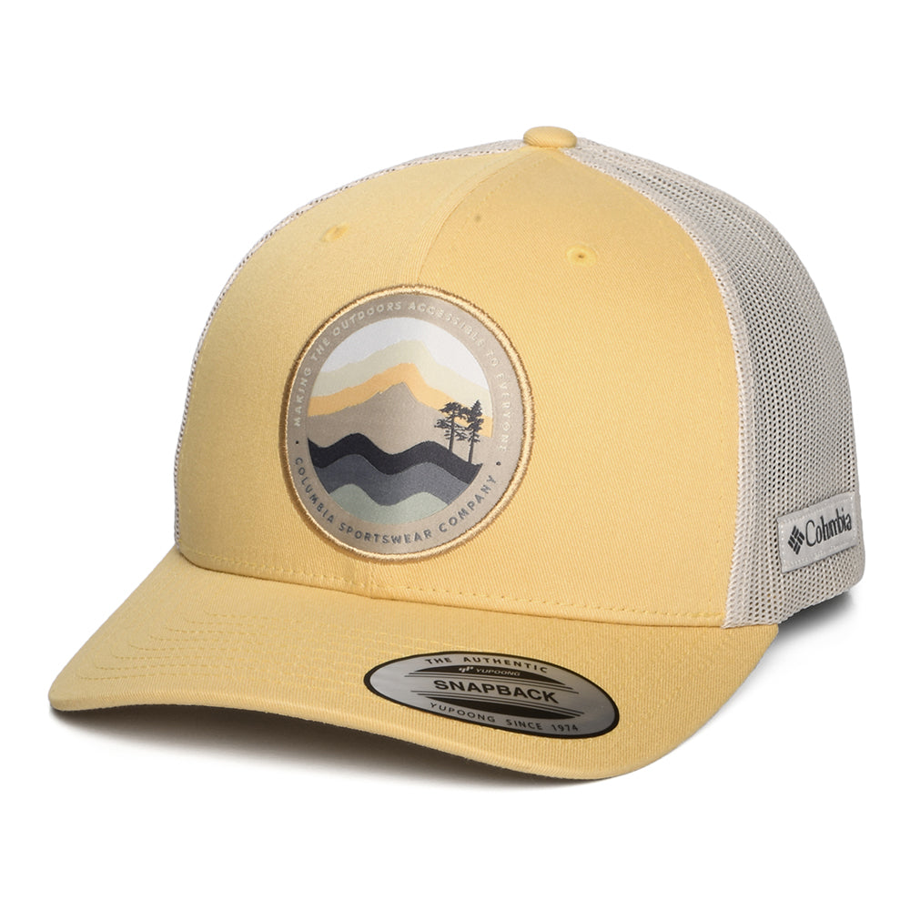 Gorra de camionero paisaje circular de malla de Columbia - Arena Claro