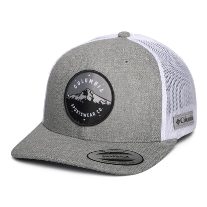 Gorra de camionero Mount Hood Circle Mesh de Columbia - Gris Jaspeado-Blanco