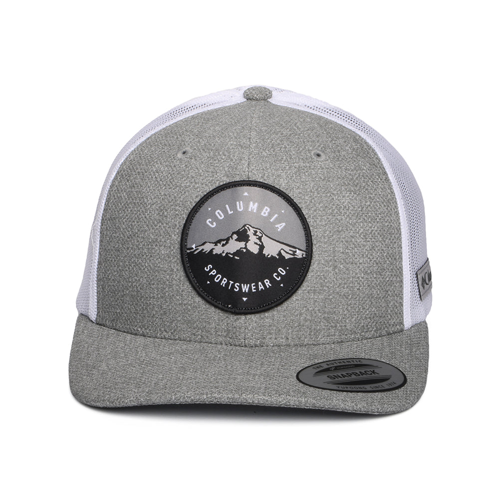 Gorra de camionero Mount Hood Circle Mesh de Columbia - Gris Jaspeado-Blanco