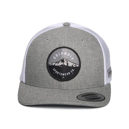 Gorra de camionero Mount Hood Circle Mesh de Columbia - Gris Jaspeado-Blanco