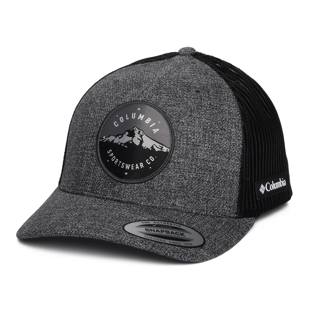 Gorra de camionero Mount Hood Circle Mesh de Columbia - Antracita Jaspeado-Negro