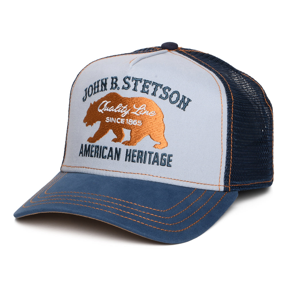 Gorra de camionero Oso de Stetson - Azul Claro-Azul