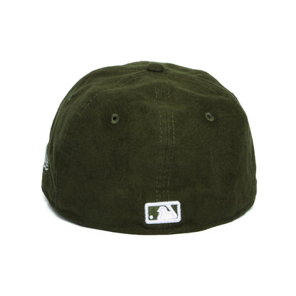 Gorra de béisbol 59FIFTY con corona retro - MLB Molesquín Premium New York Yankees de New Era - Verde Oscuro-Blanco