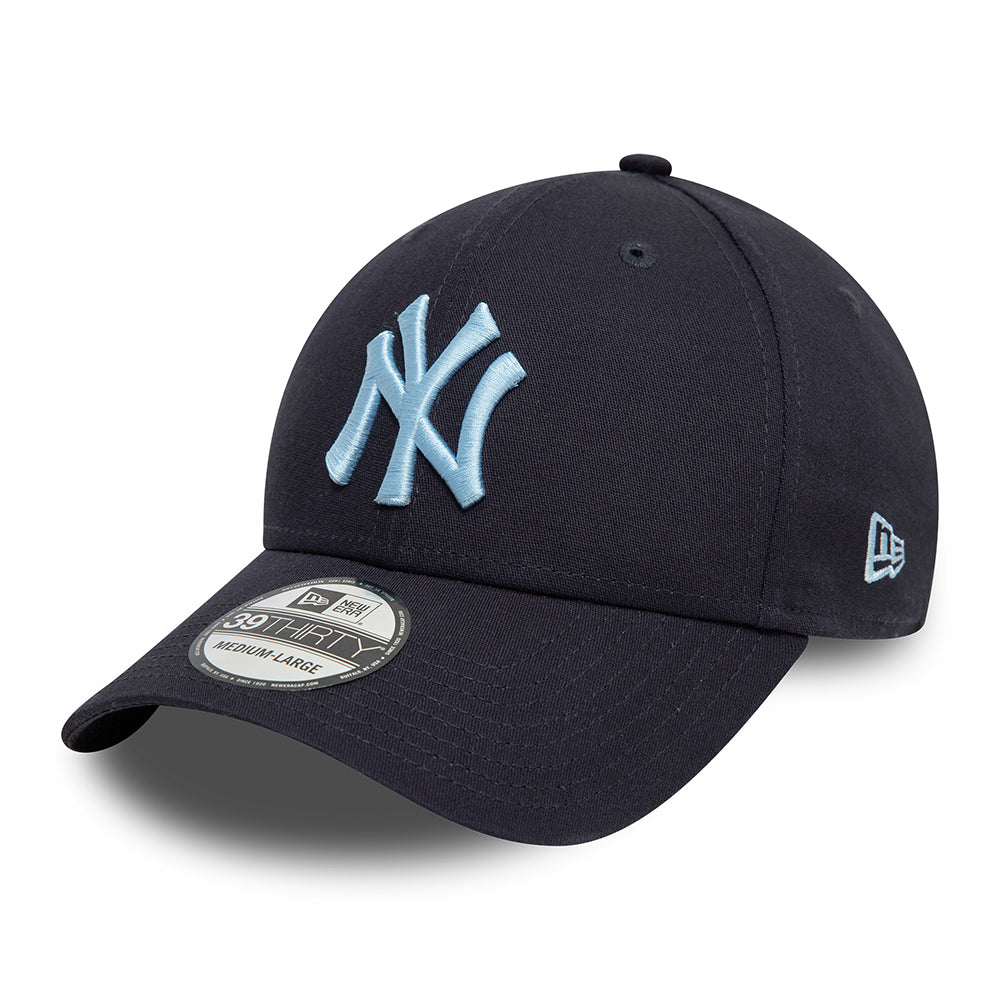 Gorra de béisbol 39THIRTY MLB League Essential I New York Yankees de New Era - Azul Marino-Azul Cielo