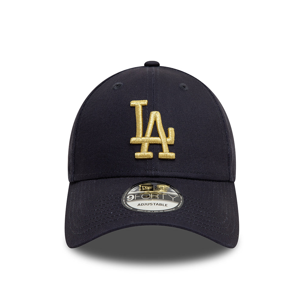 Gorra de béisbol 9FORTY MLB Metallic L.A. Dodgers de New Era - Azul Marino-Dorado