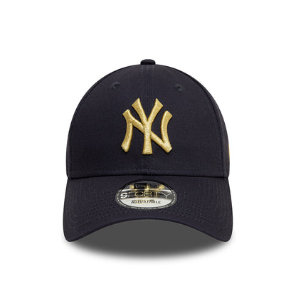 Gorra de béisbol 9FORTY MLB Metallic New York Yankees de New Era - Azul Marino-Dorado