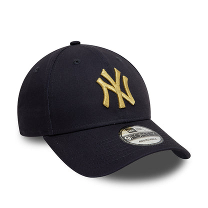 Gorra de béisbol 9FORTY MLB Metallic New York Yankees de New Era - Azul Marino-Dorado