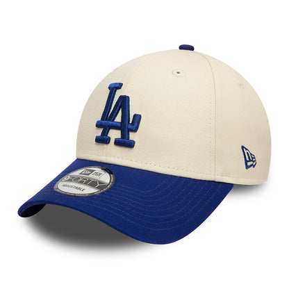 Gorra de béisbol 9FORTY - MLB Colourblock L.A. Dodgers de New Era - Crema-Azul Real