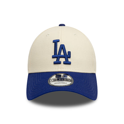 Gorra de béisbol 9FORTY - MLB Colourblock L.A. Dodgers de New Era - Crema-Azul Real