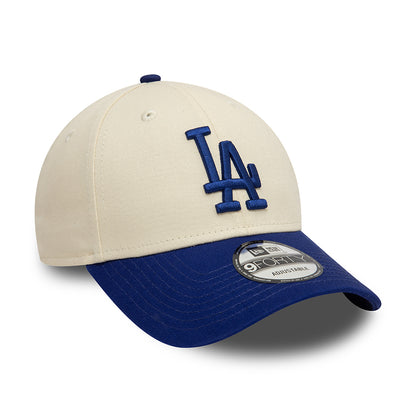 Gorra de béisbol 9FORTY - MLB Colourblock L.A. Dodgers de New Era - Crema-Azul Real