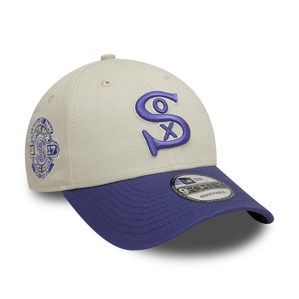 Gorra de béisbol 9FORTY - MLB World Series Patch Chicago White Sox de New Era - Blanco Marfil-Tinta