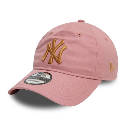 Gorra de béisbol 9TWENTY MLB League Casual de los New York Yankees de New Era - Rosa Oscuro-Arena Oscuro