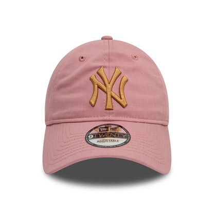 Gorra de béisbol 9TWENTY MLB League Casual de los New York Yankees de New Era - Rosa Oscuro-Arena Oscuro
