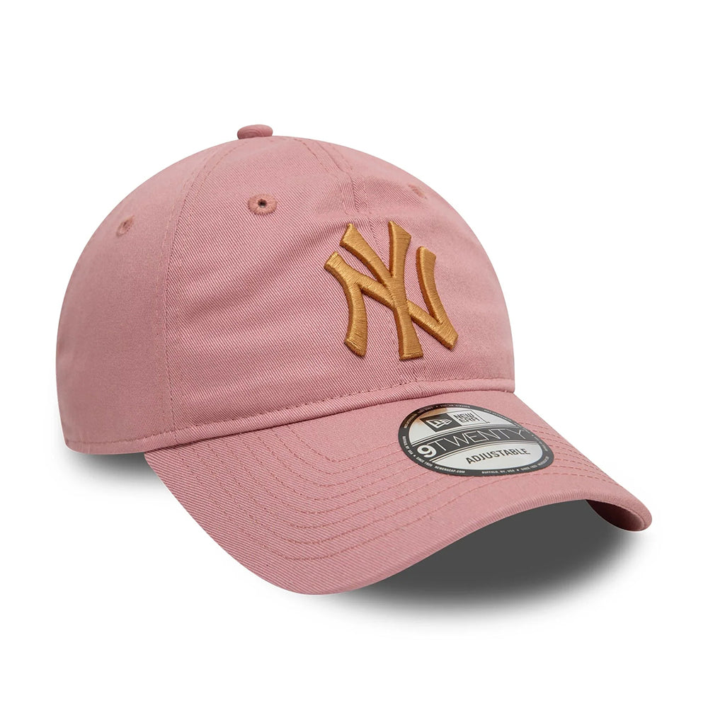 Gorra de béisbol 9TWENTY MLB League Casual de los New York Yankees de New Era - Rosa Oscuro-Arena Oscuro