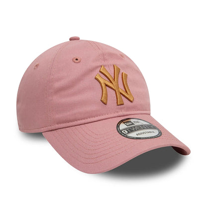Gorra de béisbol 9TWENTY MLB League Casual de los New York Yankees de New Era - Rosa Oscuro-Arena Oscuro