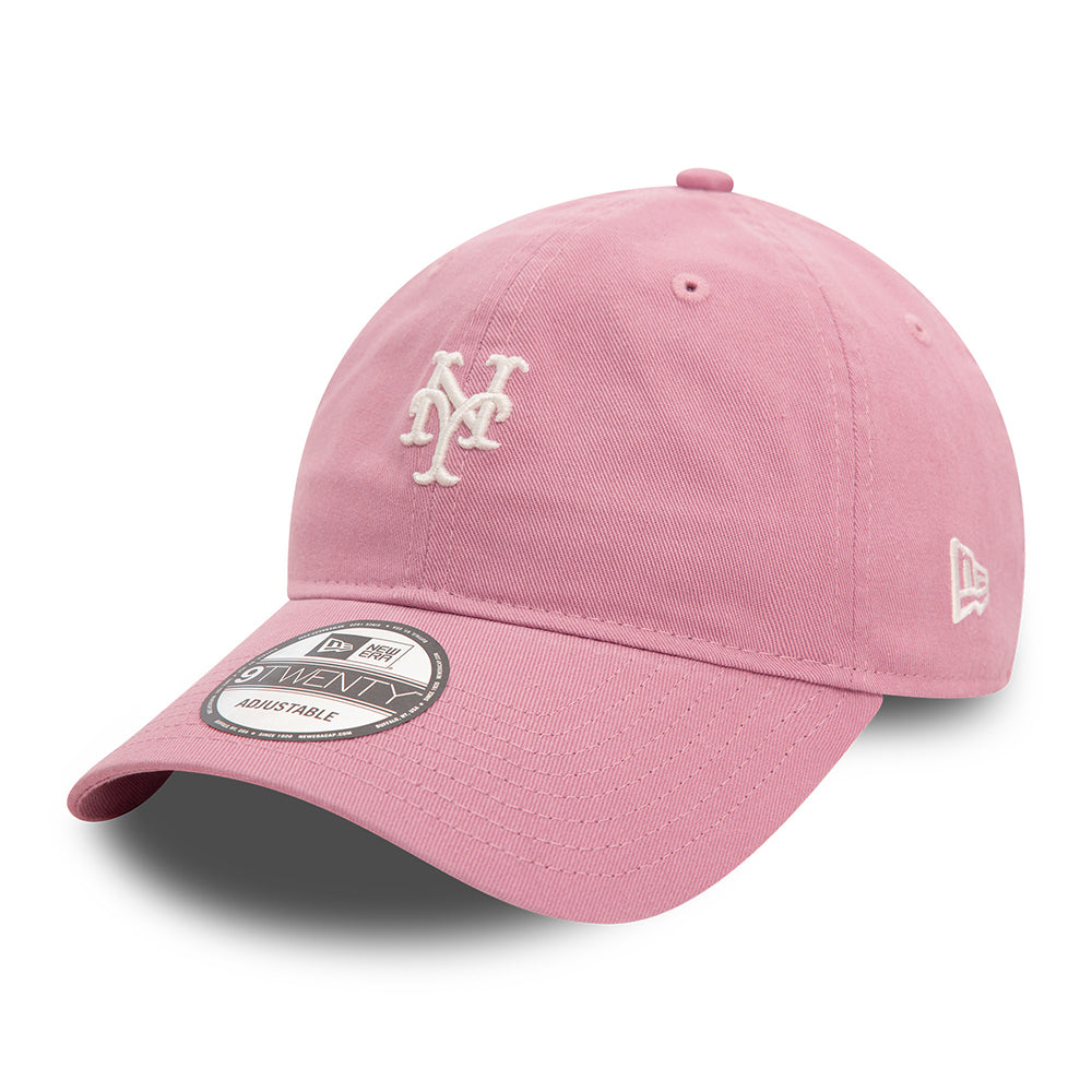 Gorra de béisbol 9TWENTY - MLB Mini Washed New York Mets de New Era - Rosa Oscuro