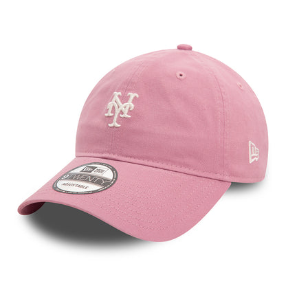 Gorra de béisbol 9TWENTY - MLB Mini Washed New York Mets de New Era - Rosa Oscuro