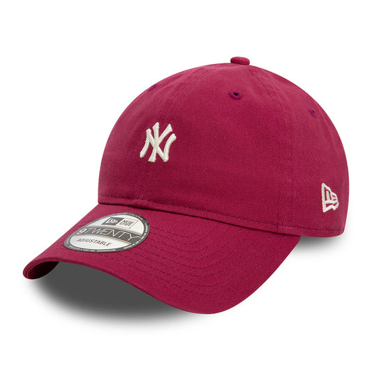 Gorra de béisbol 9TWENTY - MLB Mini Washed New York Yankees de New Era - Rojo Cereza