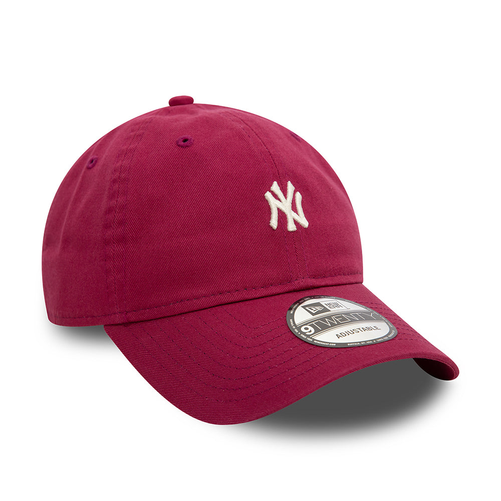Gorra de béisbol 9TWENTY - MLB Mini Washed New York Yankees de New Era - Rojo Cereza