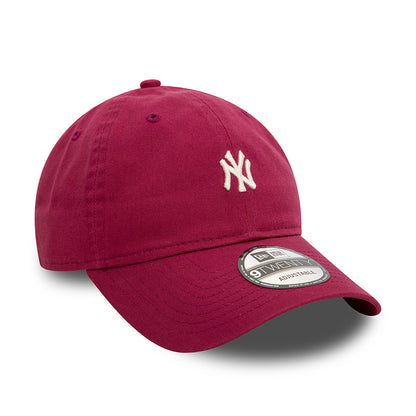 Gorra de béisbol 9TWENTY - MLB Mini Washed New York Yankees de New Era - Rojo Cereza