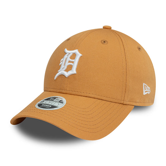 Gorra de béisbol 9FORTY MLB League Essential Detroit Tigers para mujeres de New Era - Arena Oscuro-Blanco