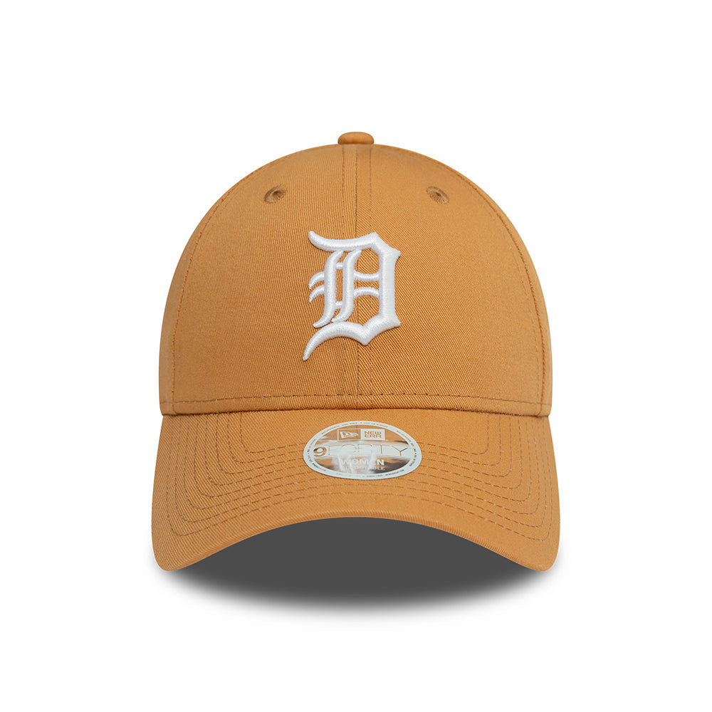Gorra de béisbol 9FORTY MLB League Essential Detroit Tigers para mujeres de New Era - Arena Oscuro-Blanco