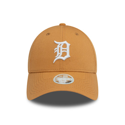 Gorra de béisbol 9FORTY MLB League Essential Detroit Tigers para mujeres de New Era - Arena Oscuro-Blanco