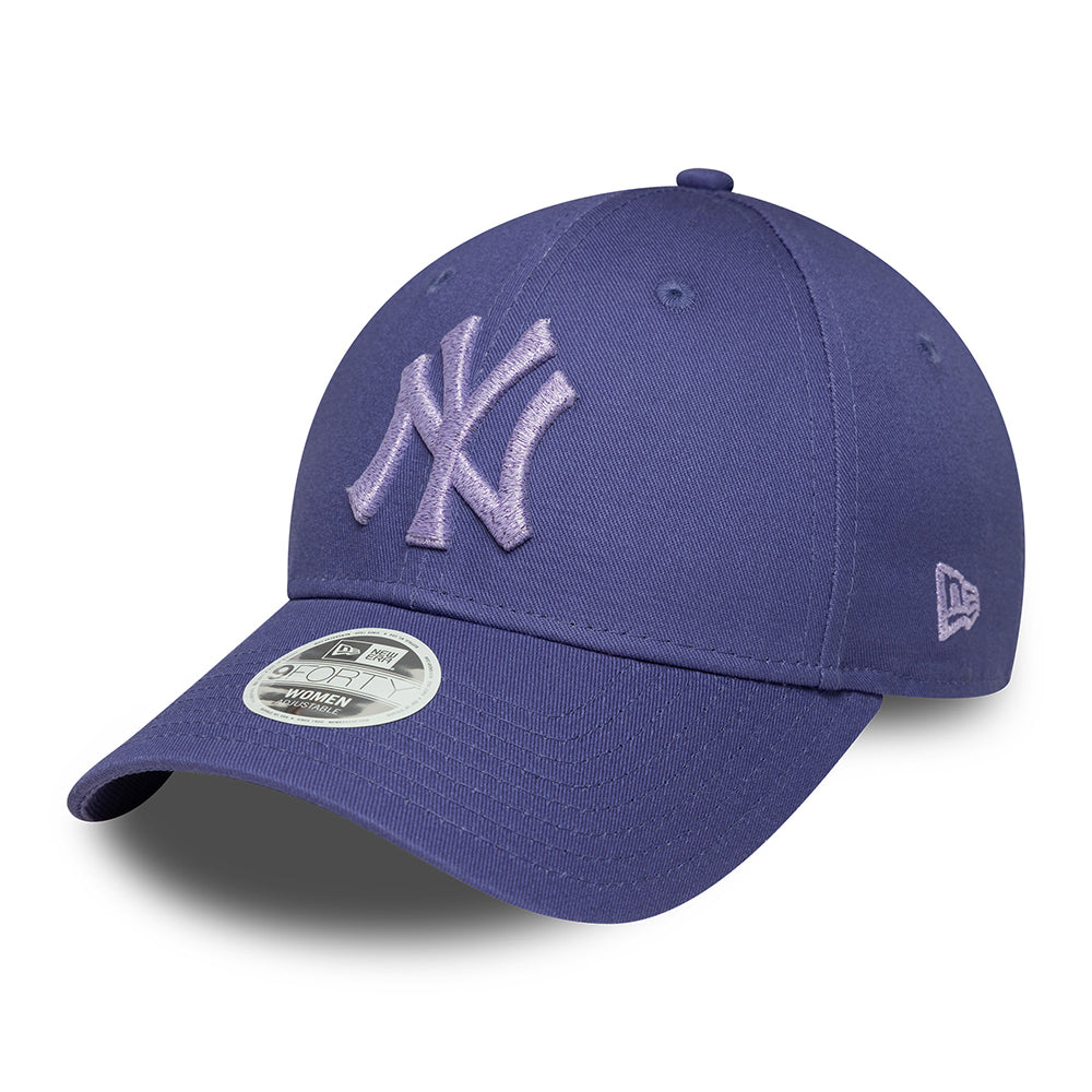 Gorra de béisbol 9FORTY MLB Metallic New York Yankees para mujeres de New Era - Tinta-Lavanda