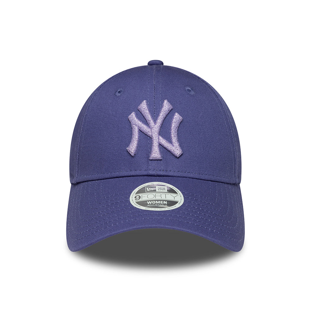 Gorra de béisbol 9FORTY MLB Metallic New York Yankees para mujeres de New Era - Tinta-Lavanda