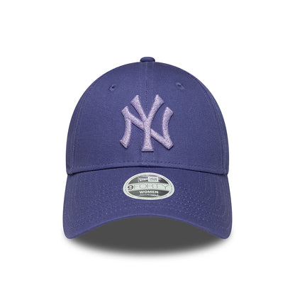 Gorra de béisbol 9FORTY MLB Metallic New York Yankees para mujeres de New Era - Tinta-Lavanda