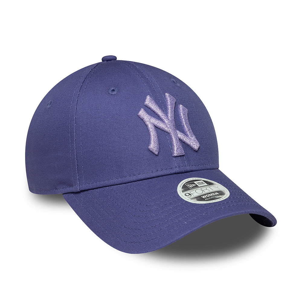 Gorra de béisbol 9FORTY MLB Metallic New York Yankees para mujeres de New Era - Tinta-Lavanda