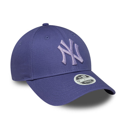 Gorra de béisbol 9FORTY MLB Metallic New York Yankees para mujeres de New Era - Tinta-Lavanda