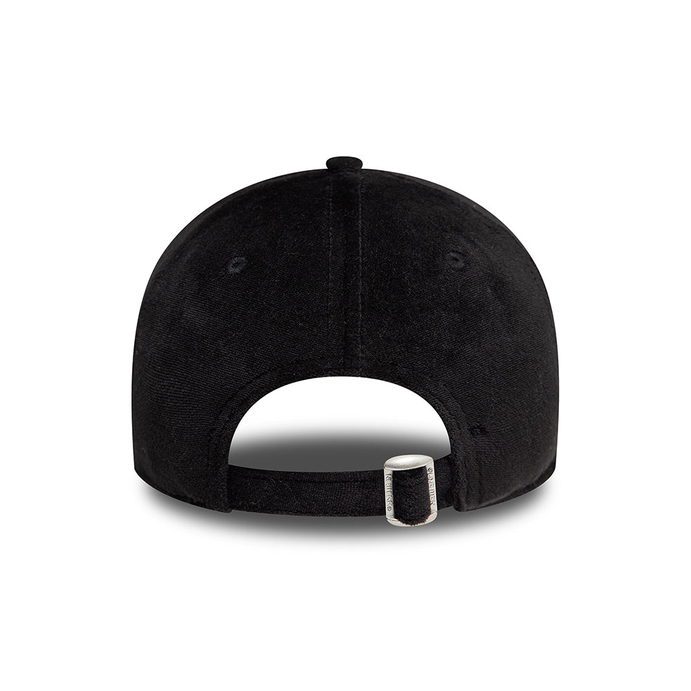 Gorra de béisbol 9FORTY - MLB Diamante Velour L.A. Dodgers para mujeres de New Era - Negro