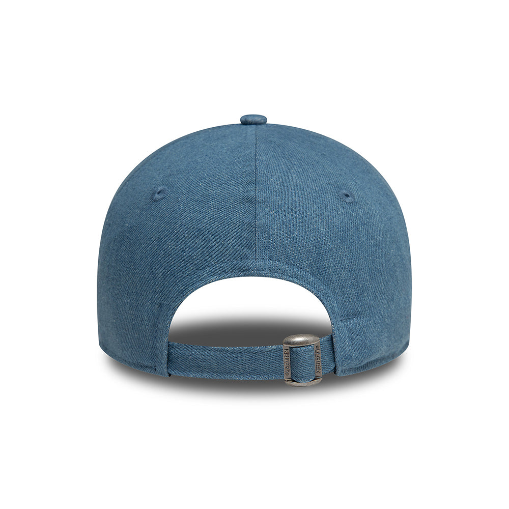 Gorra de béisbol 9FORTY - MLB Denim Icon L.A. Dodgers para mujeres de New Era - Azul-Blanco