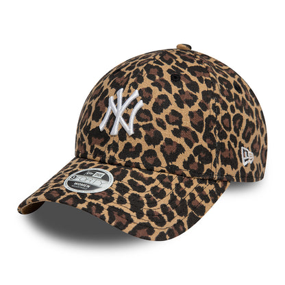 Gorra de béisbol 9FORTY - MLB Leopard New York Yankees para mujeres de New Era - Marrón-Blanco