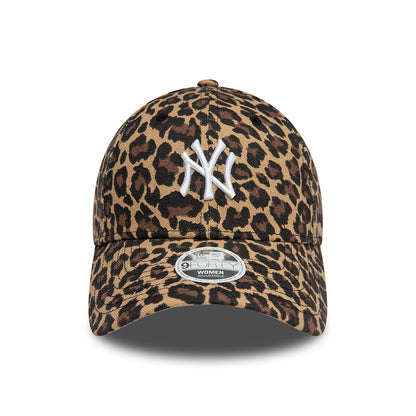 Gorra de béisbol 9FORTY - MLB Leopard New York Yankees para mujeres de New Era - Marrón-Blanco