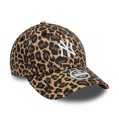 Gorra de béisbol 9FORTY - MLB Leopard New York Yankees para mujeres de New Era - Marrón-Blanco