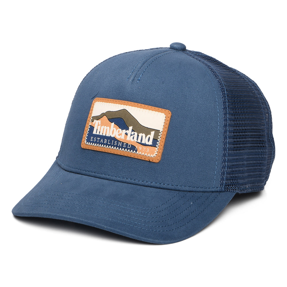 Gorra de camionero parche de montaña de Timberland - Azul