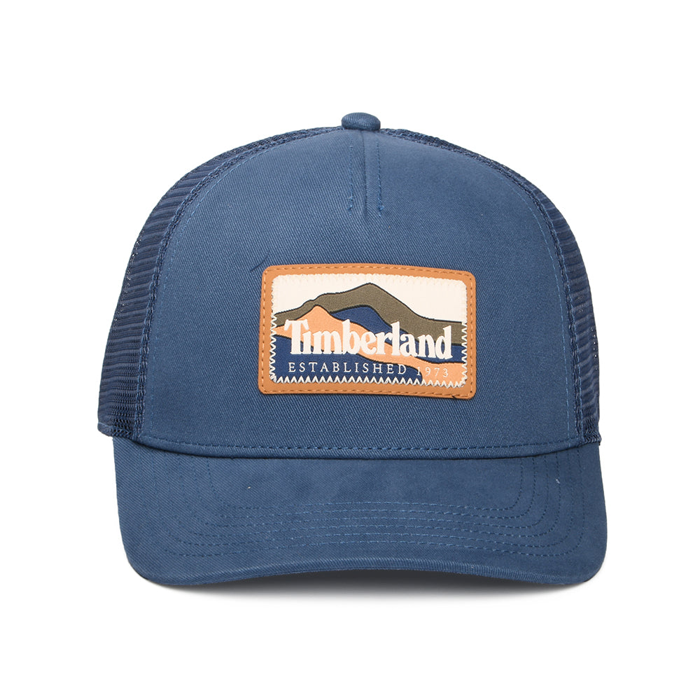 Gorra de camionero parche de montaña de Timberland - Azul