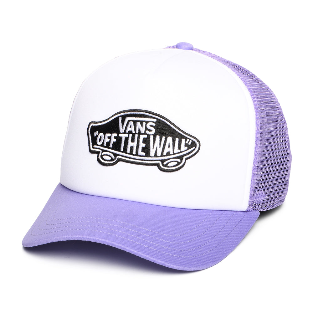 Gorra Trucker Classic Patch visera curvada de Vans - Blanco-Lila