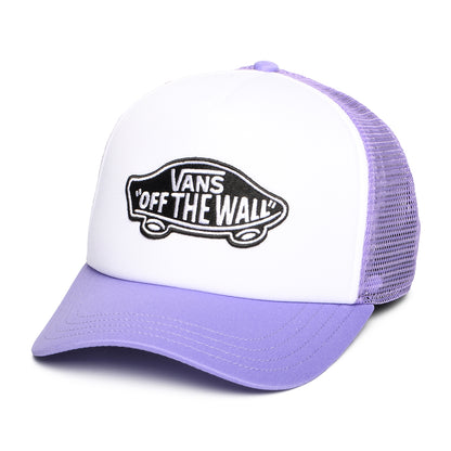 Gorra Trucker Classic Patch visera curvada de Vans - Blanco-Lila