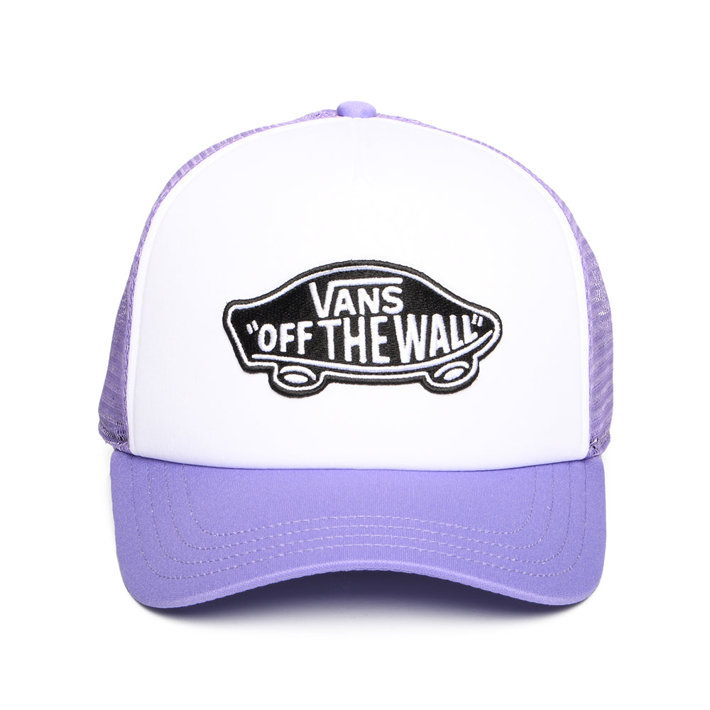 Gorra Trucker Classic Patch visera curvada de Vans - Blanco-Lila