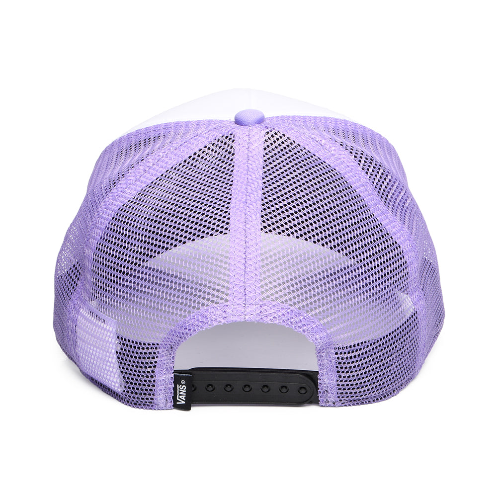 Gorra Trucker Classic Patch visera curvada de Vans - Blanco-Lila
