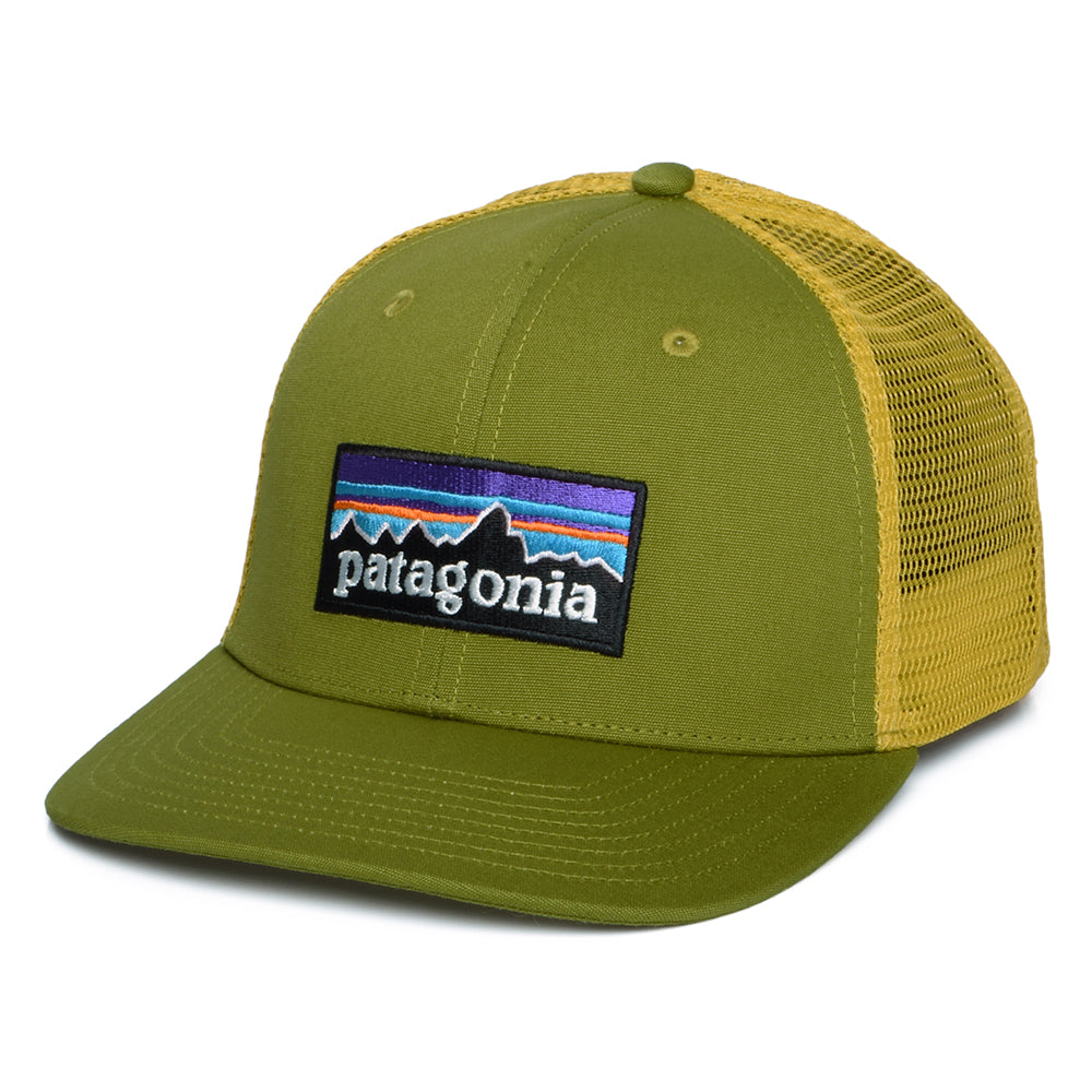 Gorra Trucker P-6 Logo de algodón orgánico de Patagonia - Verde Musgo
