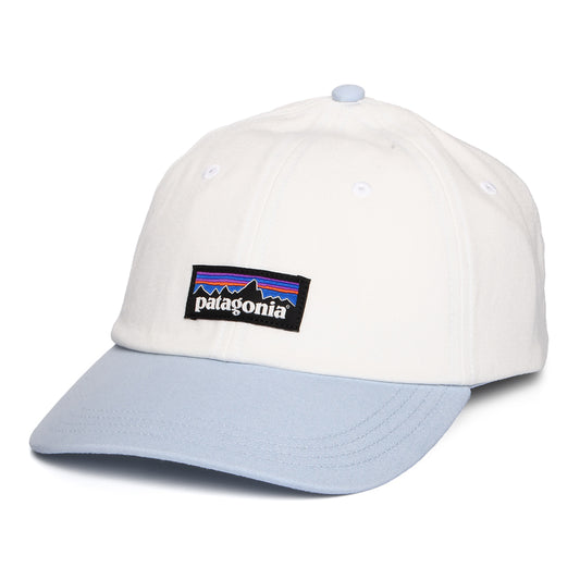 Gorra de béisbol P-6 Label de algodón orgánico de Patagonia - Crema-Azul Claro
